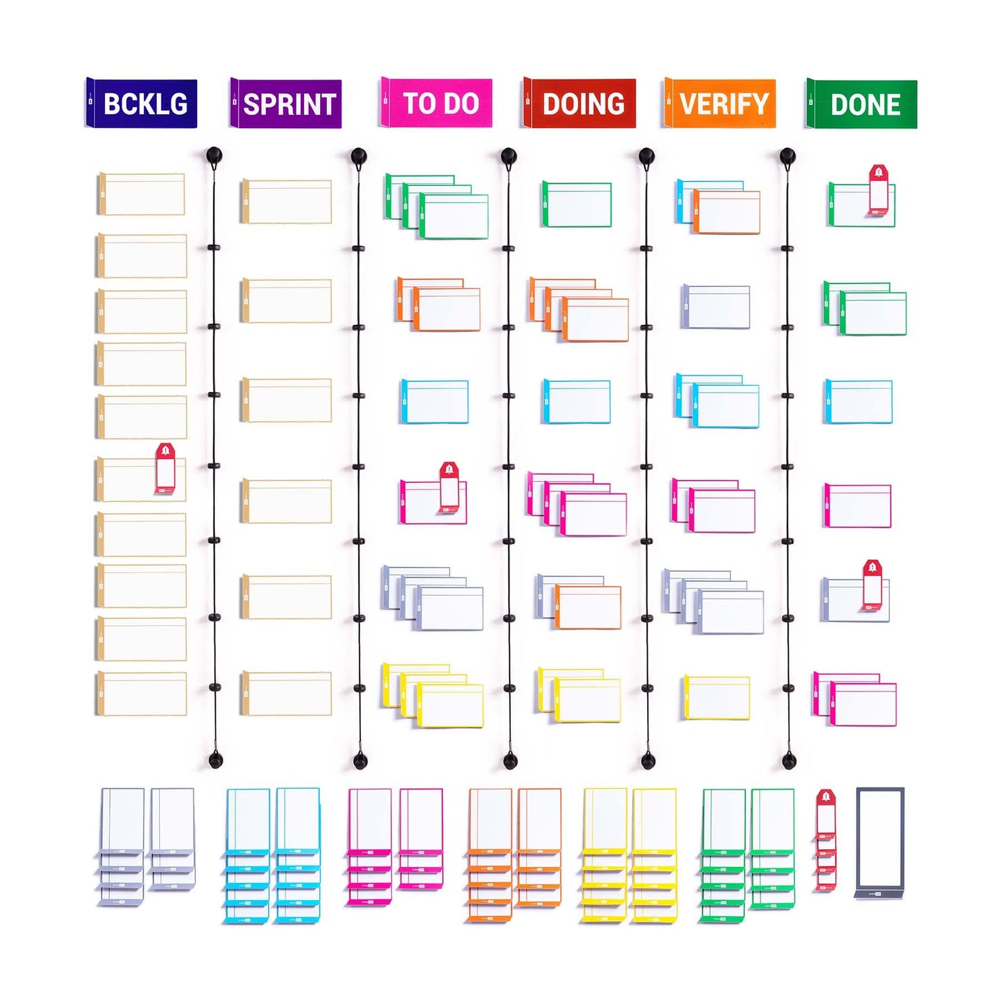 PATboard Full Toolset Magnetic - Scrum Board and kanban Board - Scrum Cards and kanban Cards Full Set for Agile Project Management - Enhance Visual Collaboration with This Agile Tool kit